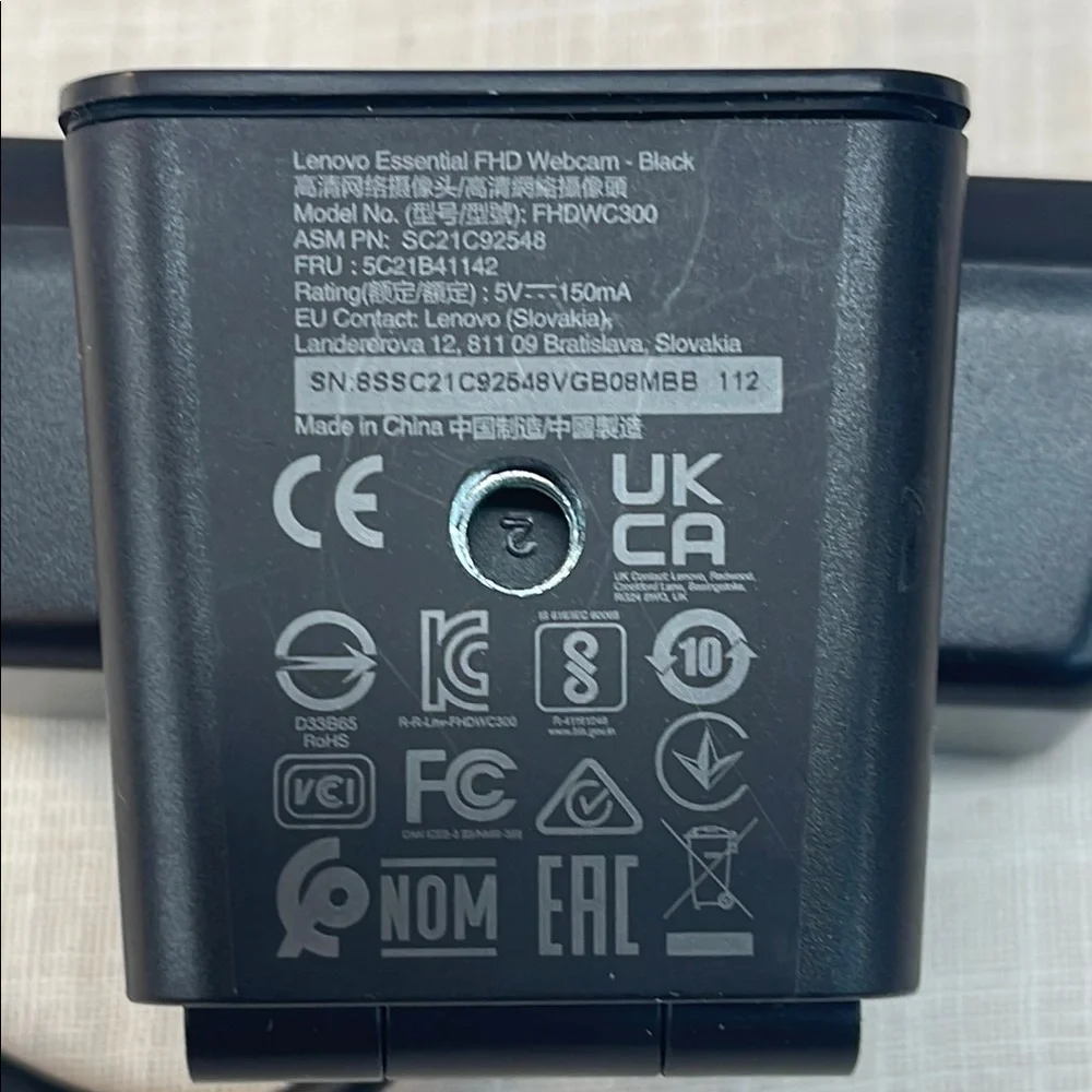 Lenovo Essential Full HD 1080P Webcam